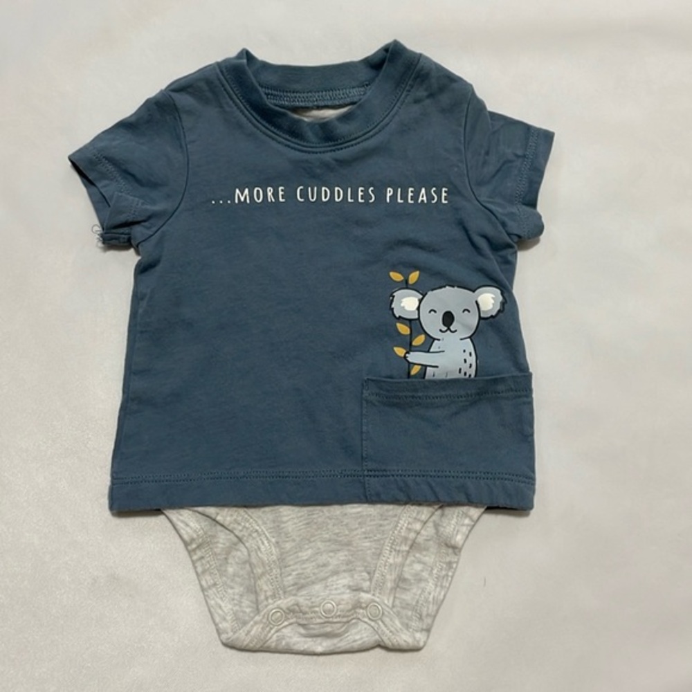 Carter's Jumper T-Shirt Set Koala Bear Cuddles With Pocket Size Baby 3‎ Months